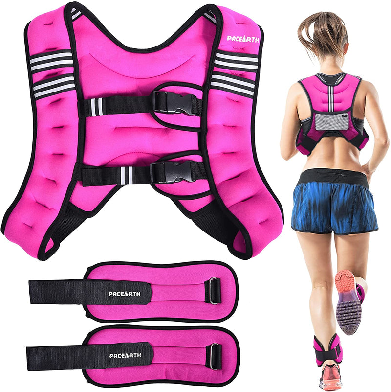 6lbs Weighted Vest with Ankle/Wrist Weights PACEARTH