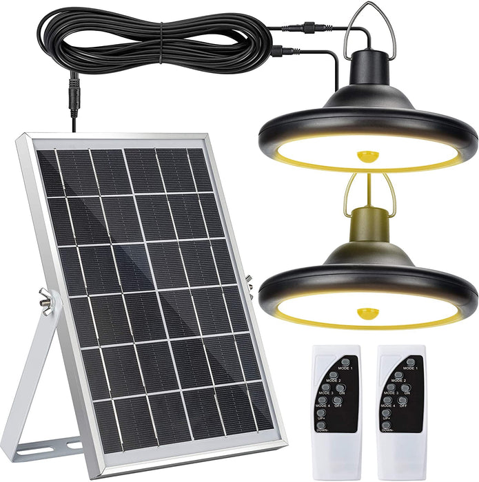 Upgraded Double Head Solar Pendant Light Motion Sensor JACKYLED