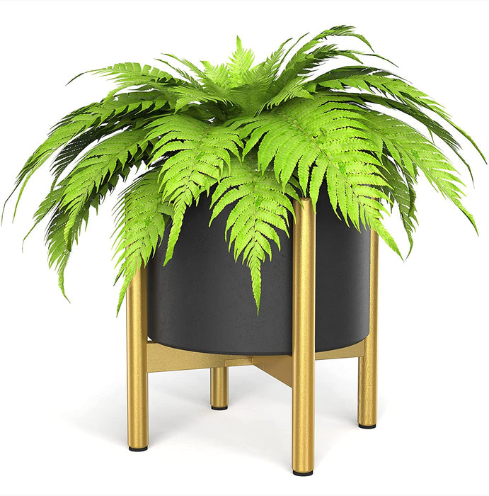 ULG 12 Inch Plant Stand Mid Century Wood Flower Planter Holder Stand (Plant Pot Not Included)