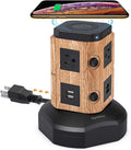 6 AC Outlets+4 USB 6.5ft Power Strip Tower SUPERDANNY