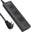 SUPERDANNY 9.8ft 3 Outlet Power Strip with 2 USB 10A Wood Grain