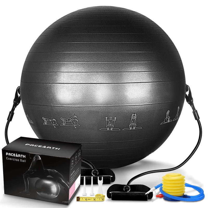 PACEARTH Exercise Ball 65cm Thick Yoga Ball Chair,Anti-Slip Stability Ball