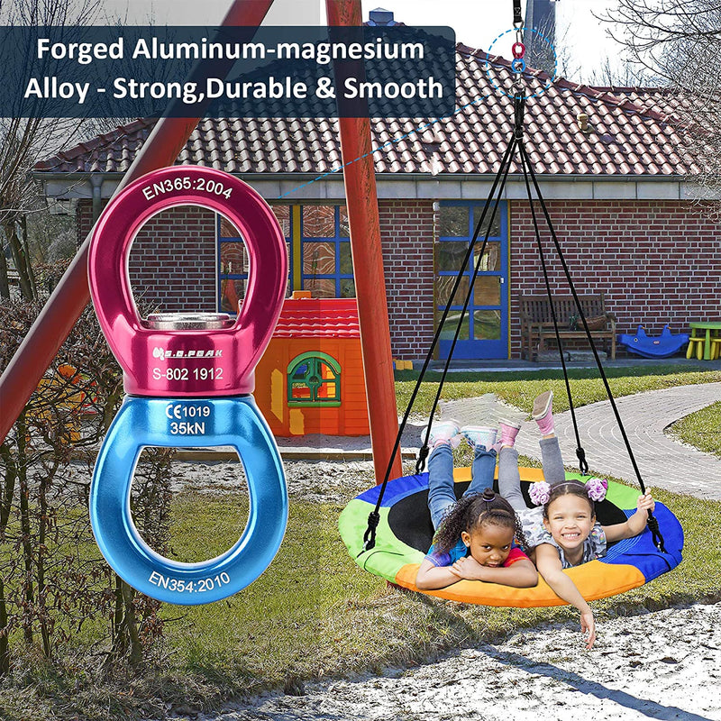 PACEARTH Swing Swivel 35KN Breaking Strength 360° Rotator Safety Rotational  Device Hanging Accessory for Children's Swing Spinner Hanger