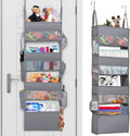 ULG Over Door Organizer with 4 Large Pockets and 6 Side Pockets, 33lb Capacity Hanging Organizer