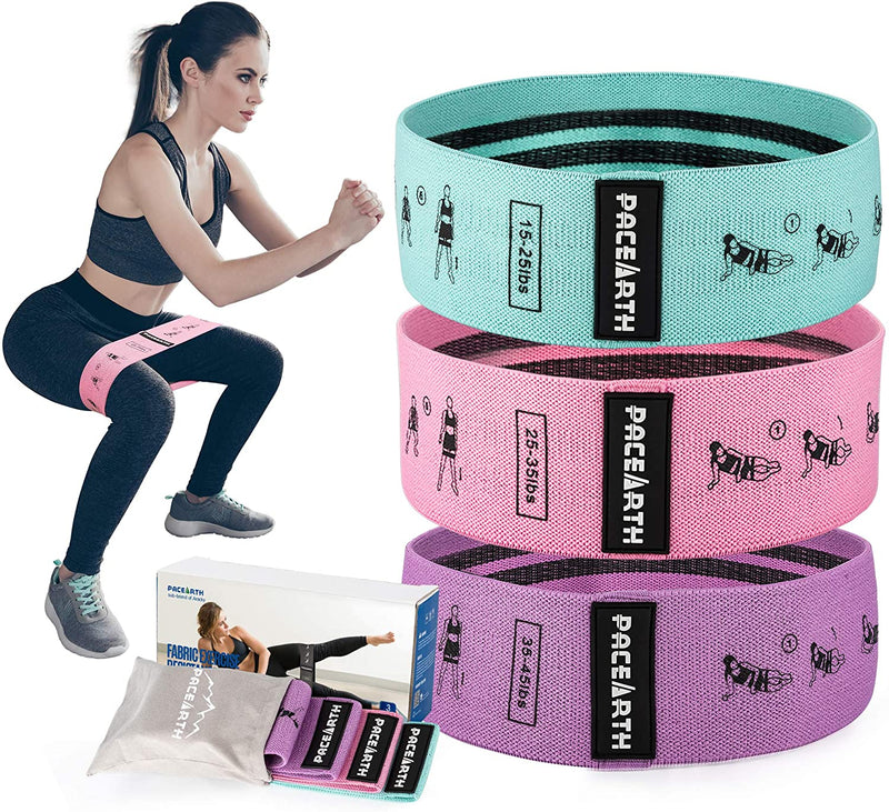 PACEARTH Fabric Booty Bands for Women Butt and Legs, Resistance Loop B