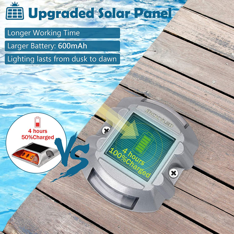 Upgraded Solar Driveway Markers with Switch JACKYLED  6-Pack